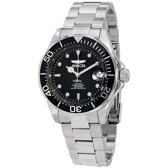 Invicta Pro Diver Automatic Black Dial Stainless Steel Men's Watch