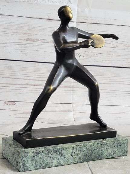 Ping Pong Sport Award Bronze Statue