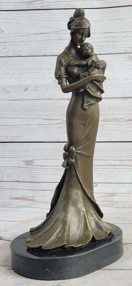 Mother and Child Bronze Sculpture