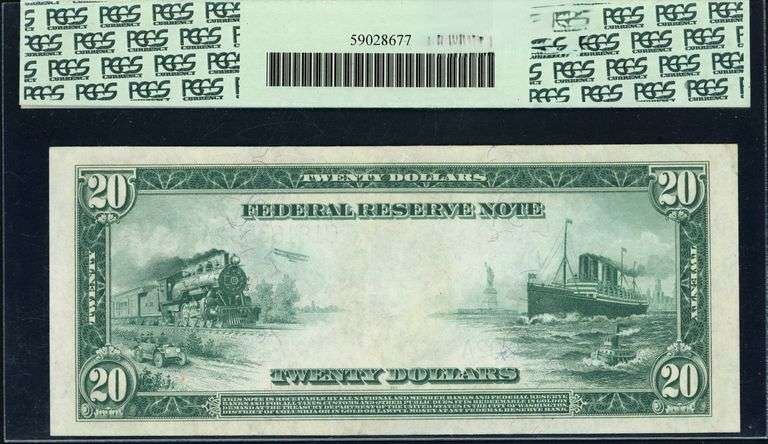 1914 $20 Federal Reserve Note Philadelphia Fr. 974 Burke / Houston PCGS Choice About New 55 – Great 