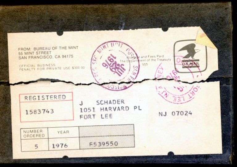 5 1976 US Proof Sets in Original Shipping Box
