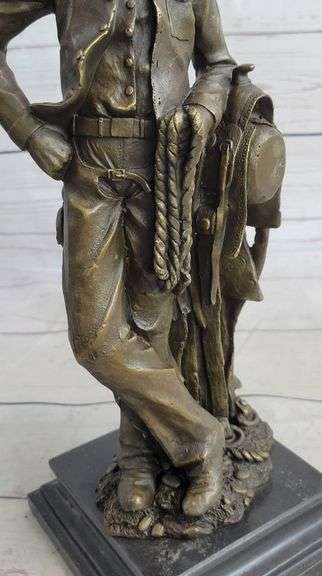 Cowboy with Rope Bronze Sculpture