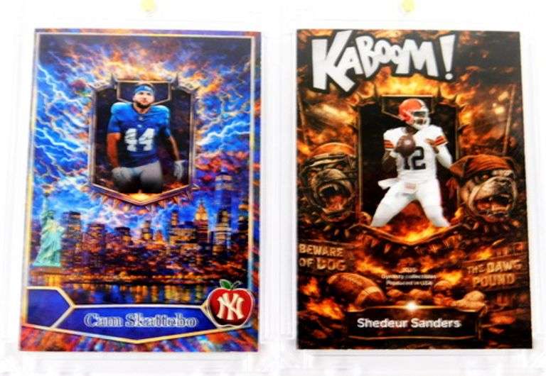 2 Ka-Boom Custom Made Football Cards