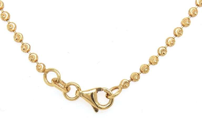 Practical 14K YG Keychain Style Necklace