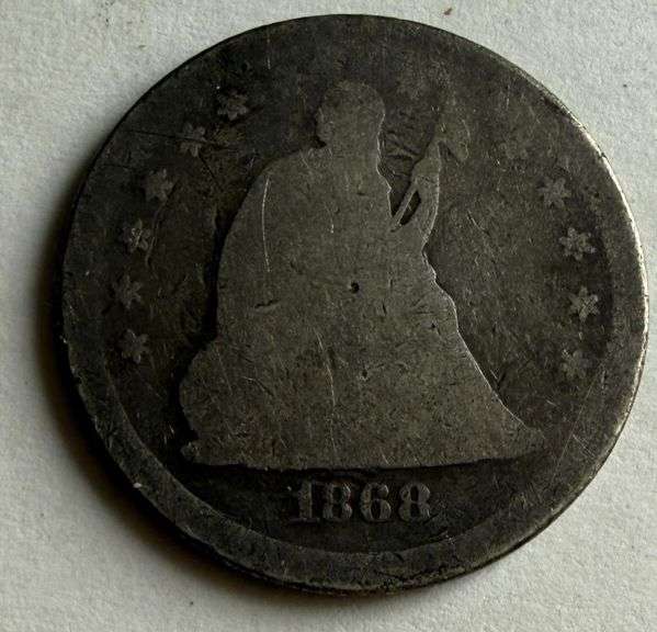 1868 S Seated Quarter