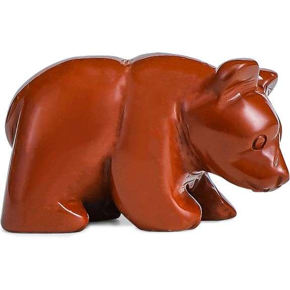 Red Jasper Bear Hand Carved Crystal
