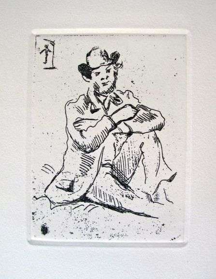 Paul Cezanne, 'Self Portrait with William Hanging' Etching