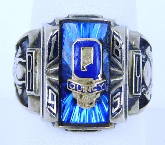 Vintage Sterling Quincy High School Class Ring