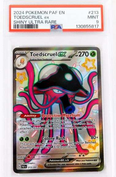 Pokémon 2024 Toedscruel Shiny Ultra Rare Card, 9 Mint