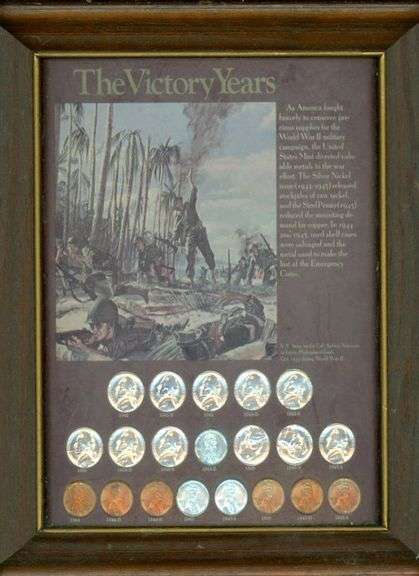 “Victory Years” Framed Display of 1940s Coinage