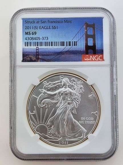 2011-(S) American Silver Eagle, NGC MS69