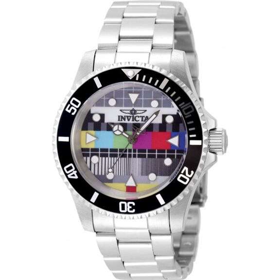 Invicta Pop Art Limited Edition Men's Stainless Steel Multi-Color Dial Watch