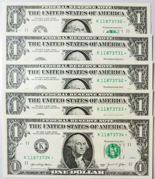 (10) Superb $1 2021 Star Replacement Notes Dallas-Consecutive!