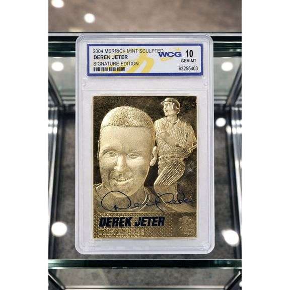 Limited Edition Derek Jeter Sculptured Gold Card 24K Gold