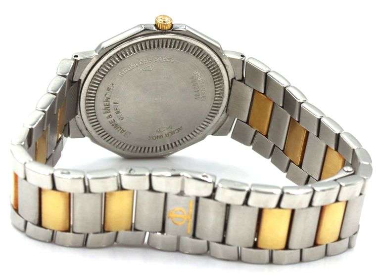 Baume & Mercier Rivera two tone watch with Roman Numeral dial