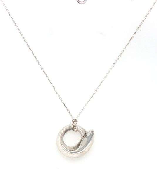 Tiffany & Co Frank Gehry fish circle pendant necklace