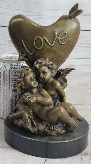 Be my Valentine Candle Holder Bronze Statue