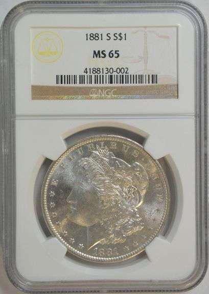 Shimmering Gem BU 1881-S Morgan Silver Dollar. NGC MS65