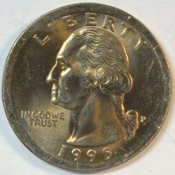 Superb Gem BU 1995-P Large Broadstruck Washington Quarter Error piece