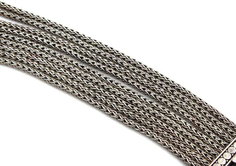 925 Sterling silver multi row wheat bracelet