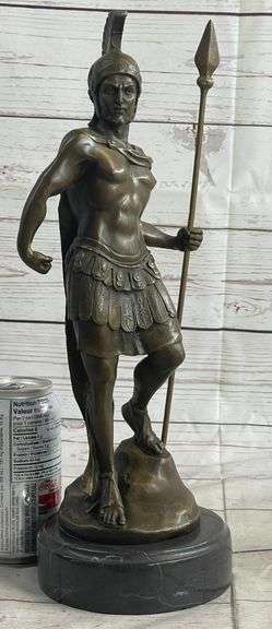 Roman Knight Warrior Bronze Statue