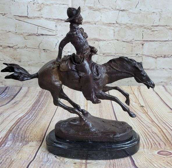 Arizona Cowboy Horse Bronze Sculpture