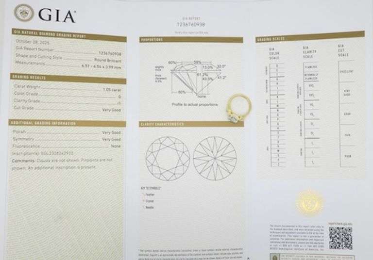 GIA Certified 1.35CTW Earth Mined Diamond Ring in 18k