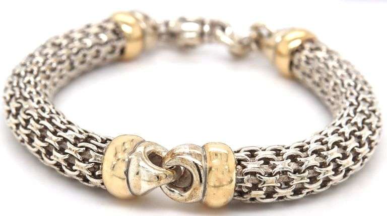 Tiffany & Co two tone weave link bracelet