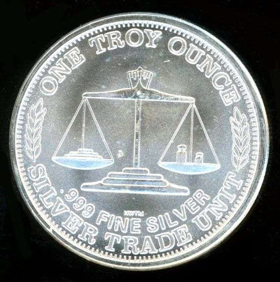 1 Troy Ounce .999 Silver Trade Round