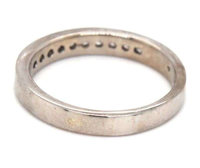 14kt White gold 0.30ctw channel set diamond band