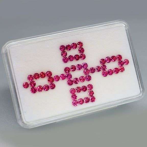 Jewelers grade 5.03ct set of 2.5mm Rhodolite Garnets! Untreated!