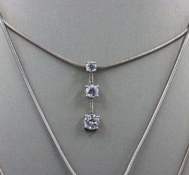 Group lot of 3 Vintage 925 sterling silver necklaces