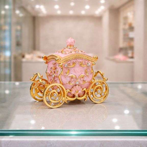Jewelry Carriage Trinket with Rhinestones