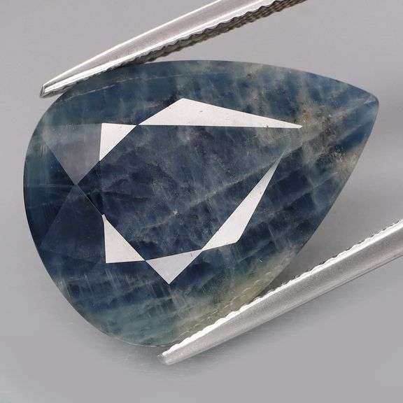 Huge! 23.54ct REAL Sapphire with natural crosshatching!