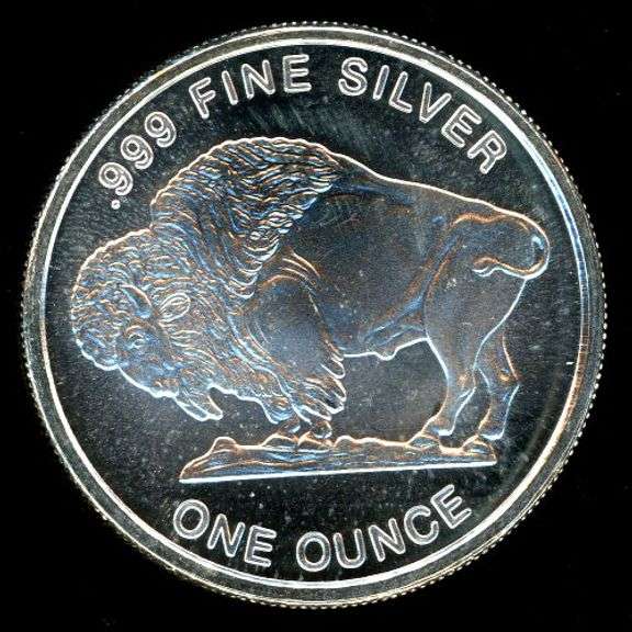 1 Troy Ounce .999 Silver Buffalo Round