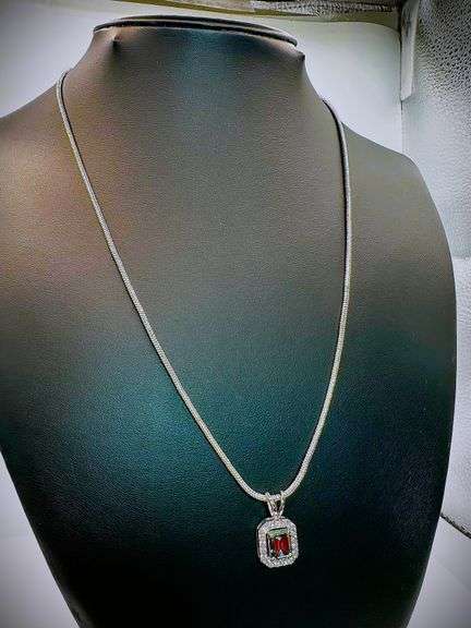 3.5 Ct VVs1 Russian Color Change Lab Simulated Alexandrite Pendant Necklace