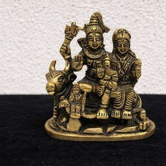 Brass Shiv Pariwar Idol Family Sculpture