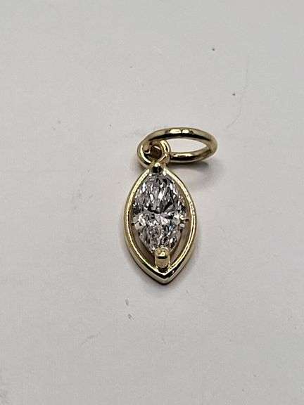 Certified Yellow Gold Lab Diamond Pendant