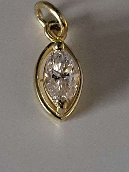 Certified Yellow Gold Lab Diamond Pendant