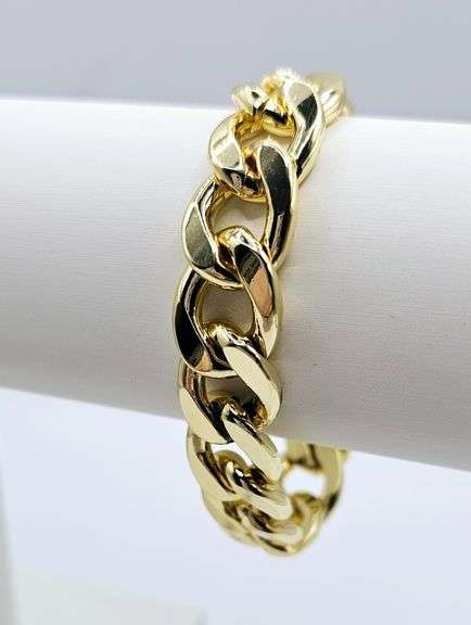 Gold Plate Curb Link Bracelet
