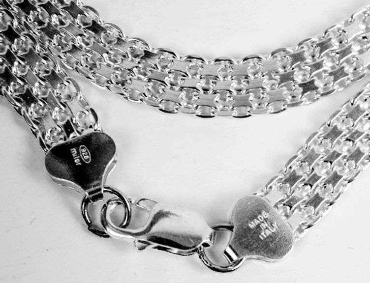 Italian Sterling Mesh Link Choker Necklace