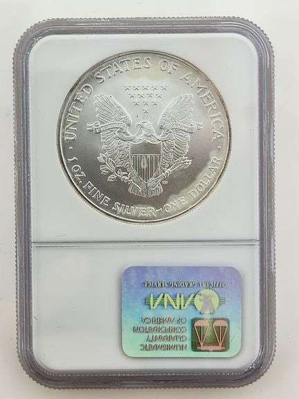 2003 American Silver Eagle, NGC MS69 Milkspots*