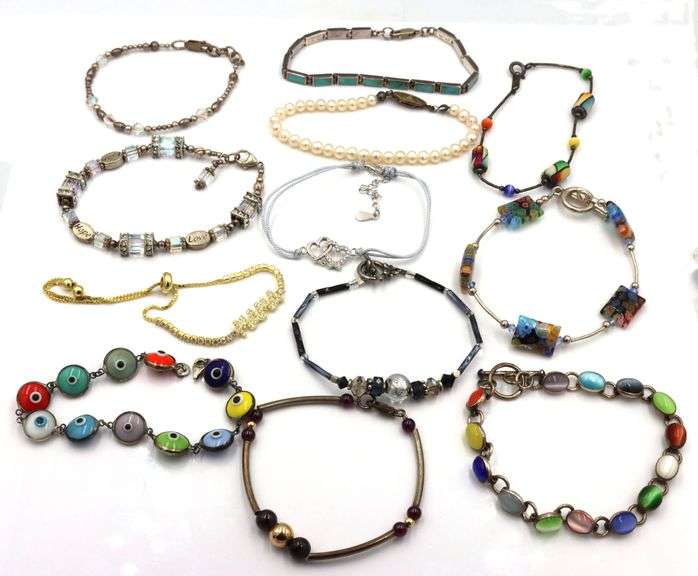 Group lot of Vintage 925 sterling silver bracelets