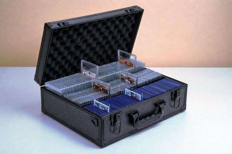 Card Storage Case Aluminum Frame Adjustable Dividers