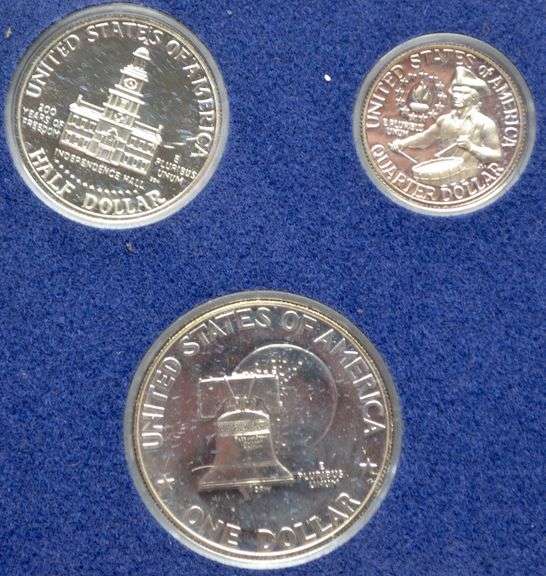 Two 1976 3 Piece Bicentennial Silver Proof Sets