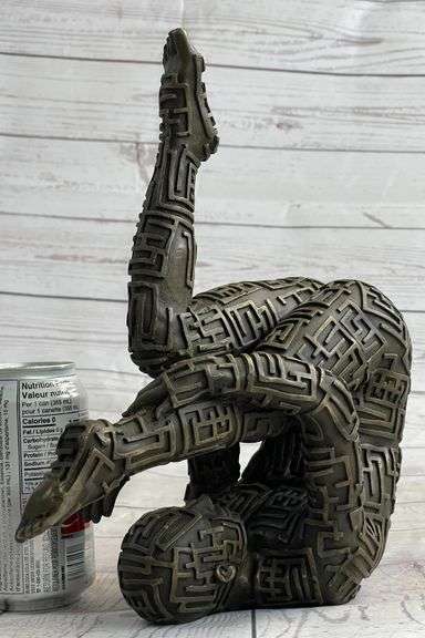 Yoga Exercise Bronze Sculpture