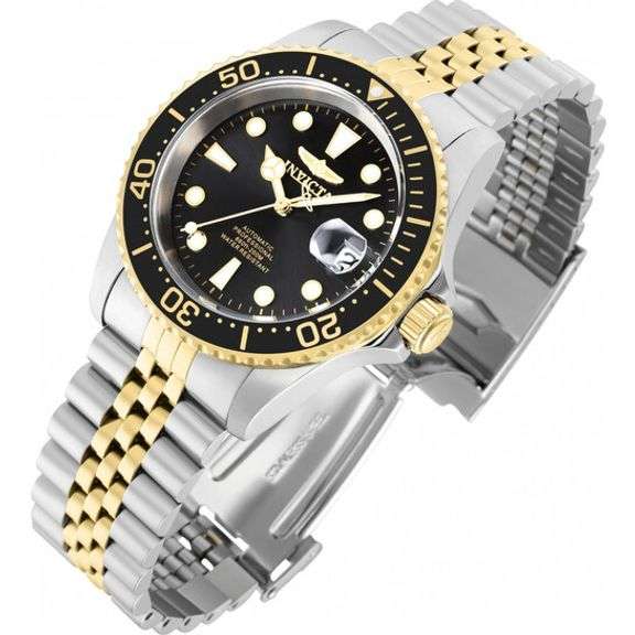 Invicta Pro Diver Automatic Black Dial Two-Tone Stainless Steel Men's Watch