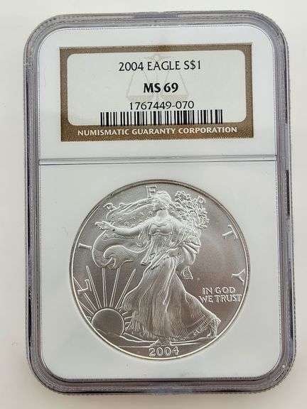 2004 American Silver Eagle, NGC MS69