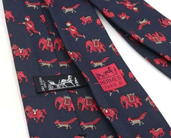 Group lot of 7 Hermes Ties