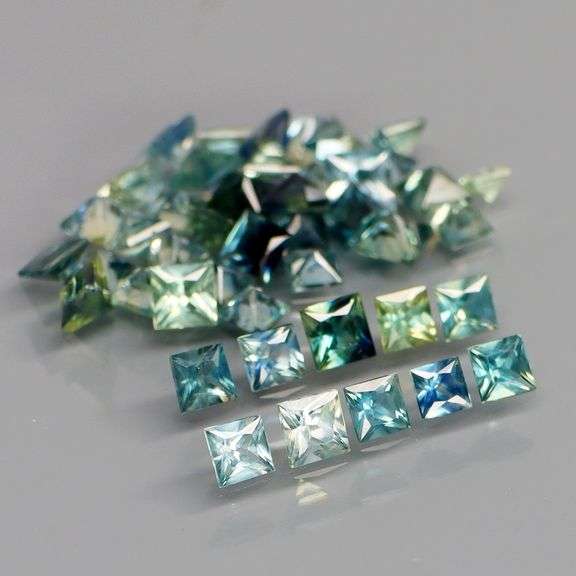 Blue, yellow, and green all in one set! 5.68ct Australian Sapphires!